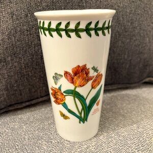 Portmeirion Botanic Garden Travel Mug - Pink Parrot Tulips